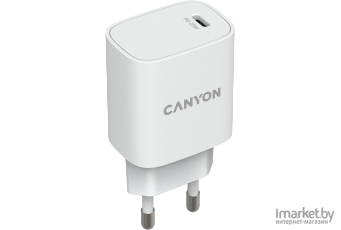 Зарядное устройство сетевое Canyon CNE-CHA20W02 белый