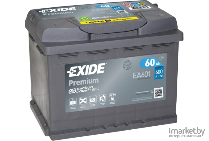 Автомобильный аккумулятор Exide Premium EA601 60 А/ч