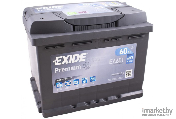 Автомобильный аккумулятор Exide Premium EA601 60 А/ч