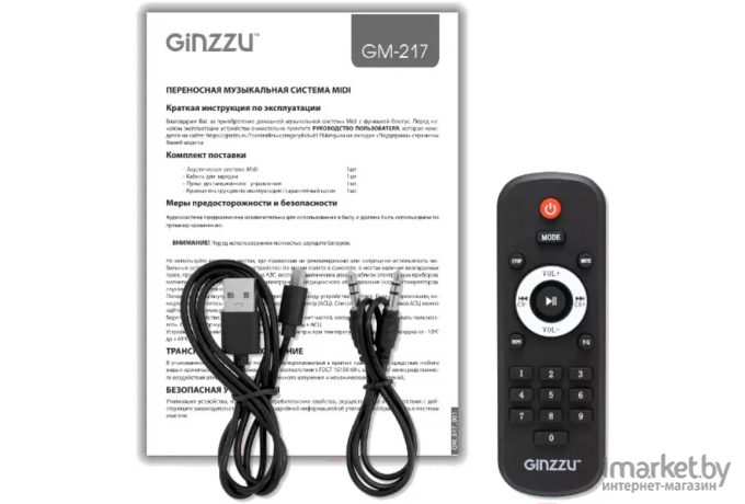 Портативная колонка Ginzzu GM-217