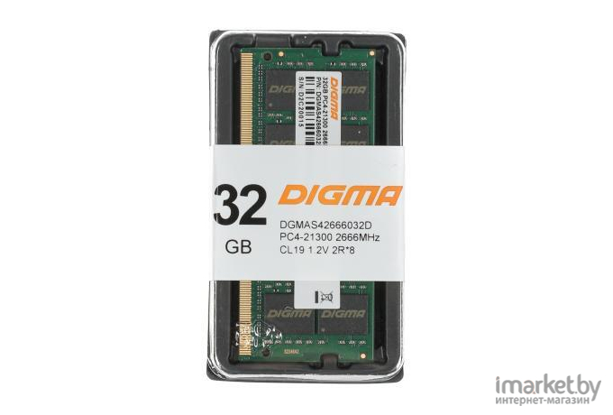 Оперативная память Digma DDR4 32Gb 2666MHz DGMAS42666032D
