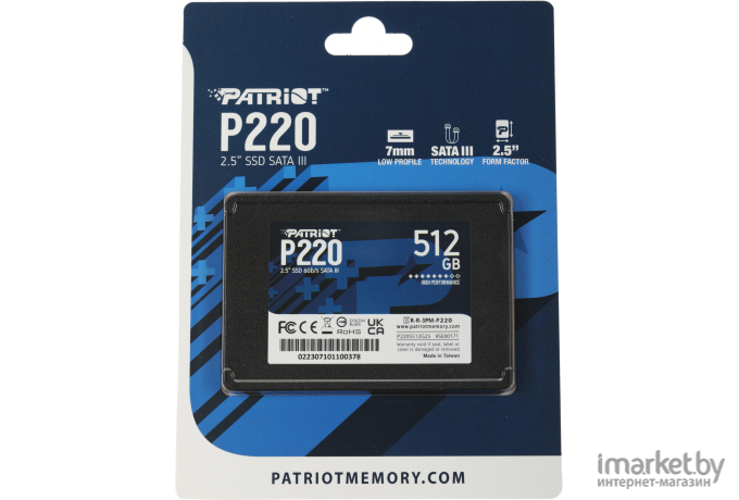 Жесткий диск (накопитель) SSD Patriot SATA III 512Gb P220S512G25