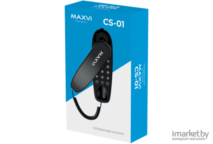 Проводной телефон Maxvi CS-01 Black