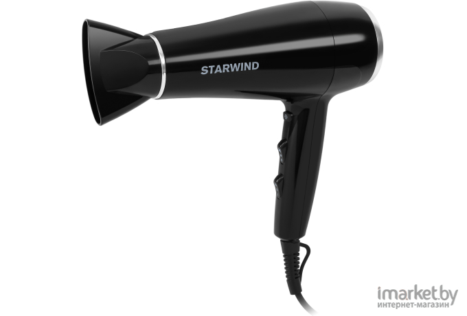 Фен Starwind SHD 7080 черный/хром