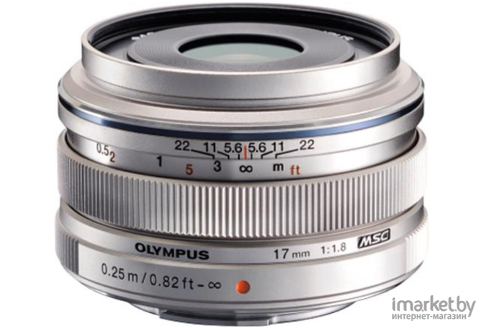Объектив Olympus М.Zuiko Digital 17mm f 1.8 серебряный (V311050SE000)