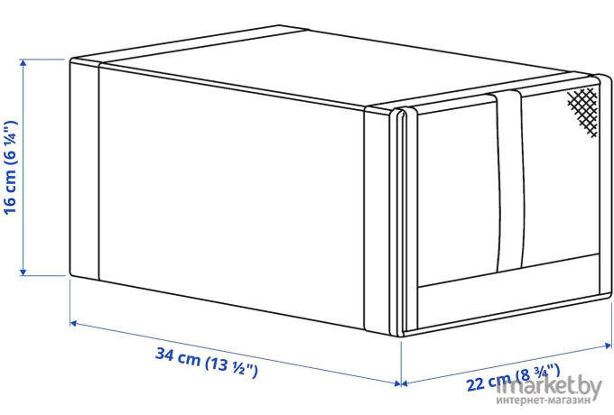 Набор органайзеров для хранения обуви Ikea Скубб белый (901.863.91)