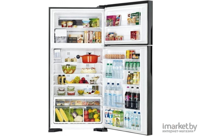 Холодильник Hitachi R-VG610PUC7 GGR Серое стекло