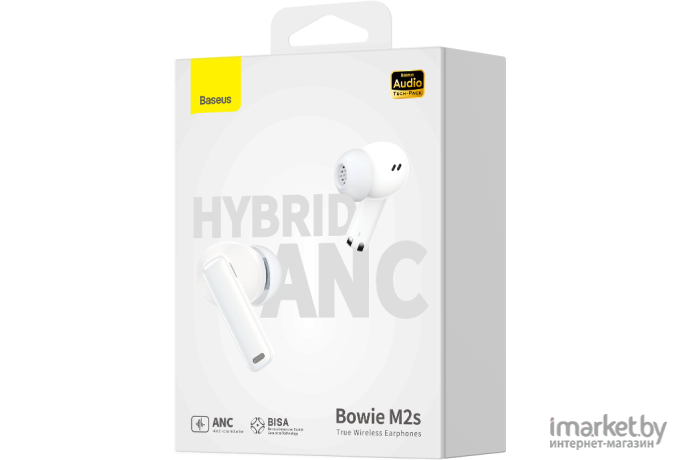 Наушники Baseus Bowie M2s True Wireless Earphones Moon White (NGTW350102)