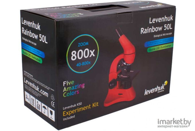 Микроскоп Levenhuk Rainbow 50L Azure\лазурь (690485)
