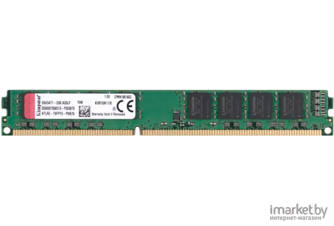 Оперативная память Kingston ValueRAM 8GB DDR3 PC3-12800 (KVR16N11/8)