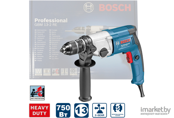 Профессиональная дрель Bosch GBM 13-2 RE Professional (0.601.1B2.000)