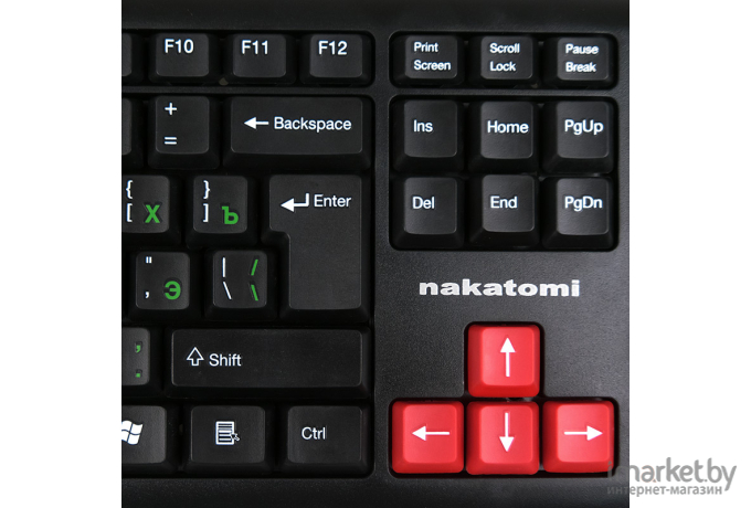 Клавиатура Nakatomi KN-02U Black-Red