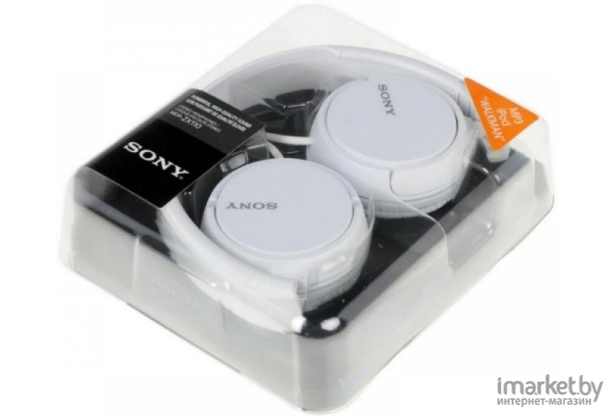 Наушники Sony MDR-ZX110 (белый)