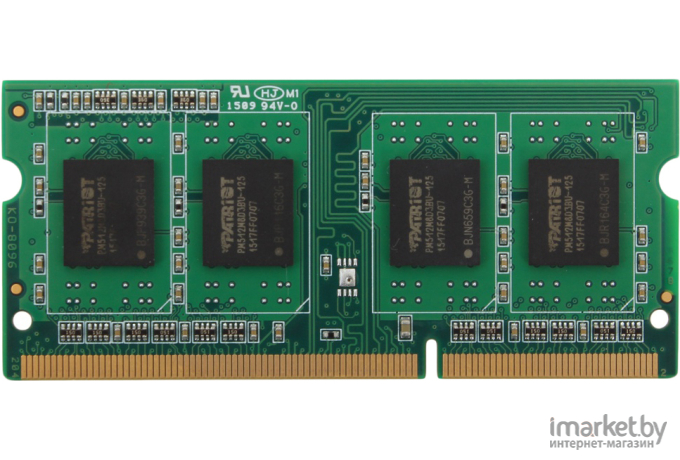 Оперативная память Patriot Signature Line 4GB DDR3 SODIMM PC3-12800 [PSD34G160081S]