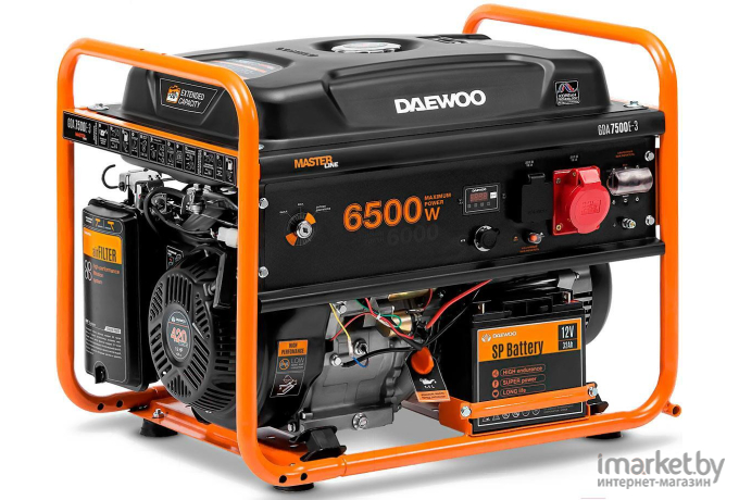 Бензиновый генератор Daewoo Power GDA 7500E-3