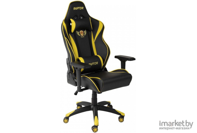 Офисное кресло AksHome Raptor Eco черный/желтый