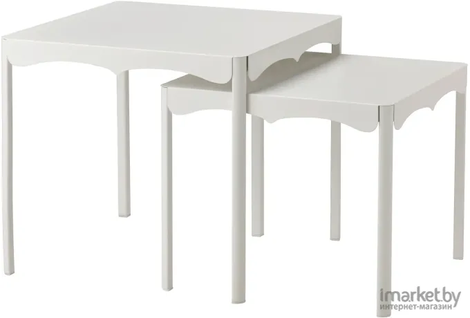 Журнальный столик Ikea ХЕМБЬЮДЕН 2 шт белый [205.125.23]