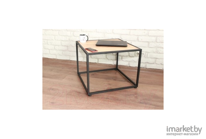 Журнальный столик Millwood Art-2 L 49х49х49 дуб табачный Craft/металл черный