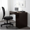 Письменный стол Ikea Микке (черный/коричневый) [203.739.18]